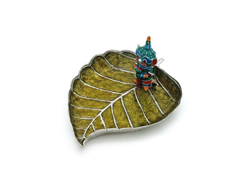 Tray, Giant on Bodhi Leaf with color