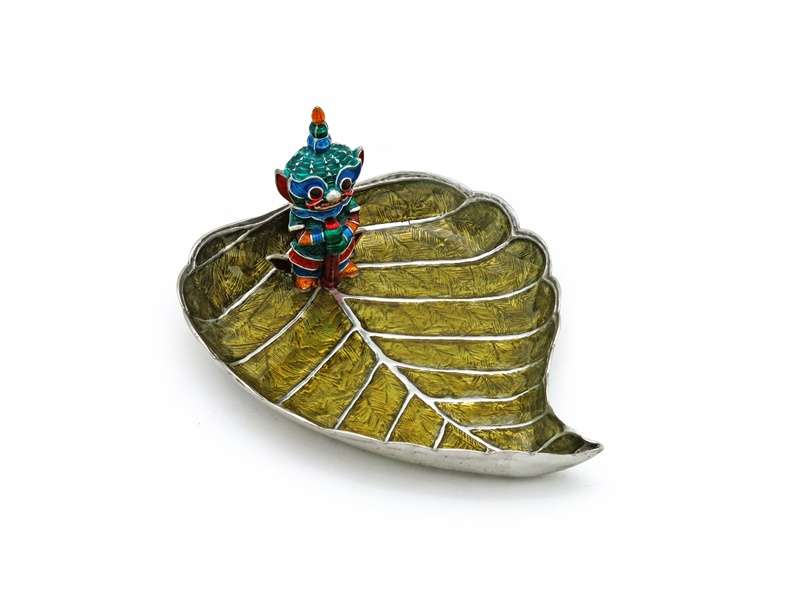 Tray, Giant on Bodhi Leaf with color - Image 4