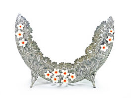 Object, Frangipani-Moon Half Shaped (Size M)