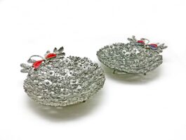 Platter, Mixed Flowers with Dragonfly