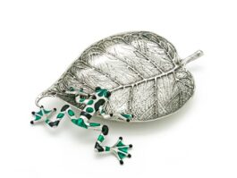 Tray, Bodhi Leaf with Frog