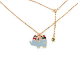 Necklace, Jada Elephant -18K Pink Gold Plated
