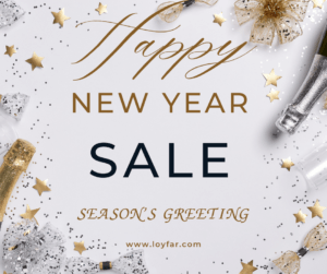 Grey Gold Elegant Happy New Year Facebook Post